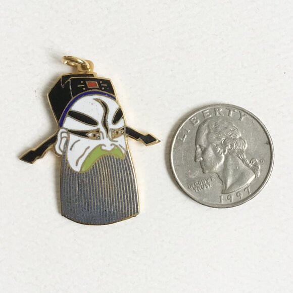 Vintage Cloisonne Chinese Asian Opera Mask Pendant Buyer's Choice - Picture 7 of 7